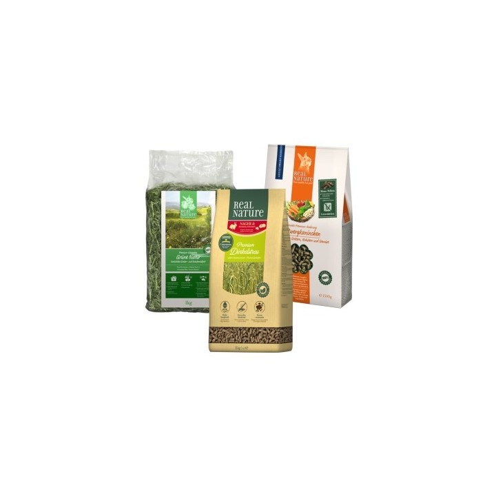 REAL NATURE Zwergkaninchen Geschenk-Set 3tlg. 10,5 kg