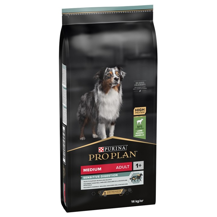 Sparpaket PURINA PRO PLAN 2 x Großgebinde - Medium Adult Sensitive Digestion Lamm (2 x 14 Kg)