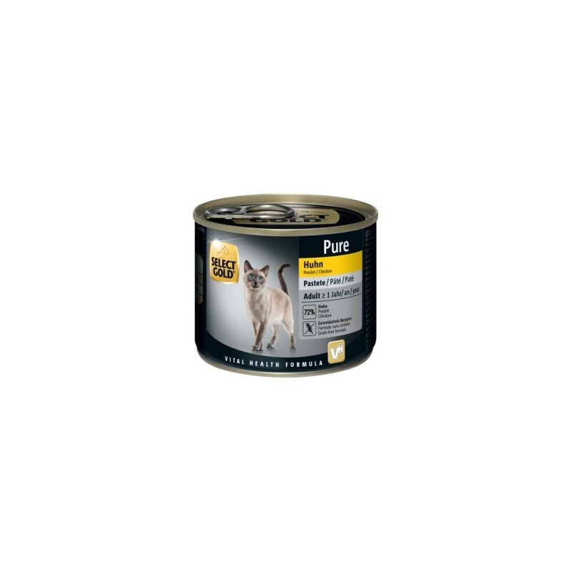 SELECT GOLD Pure Adult Paté Huhn 6x200 g