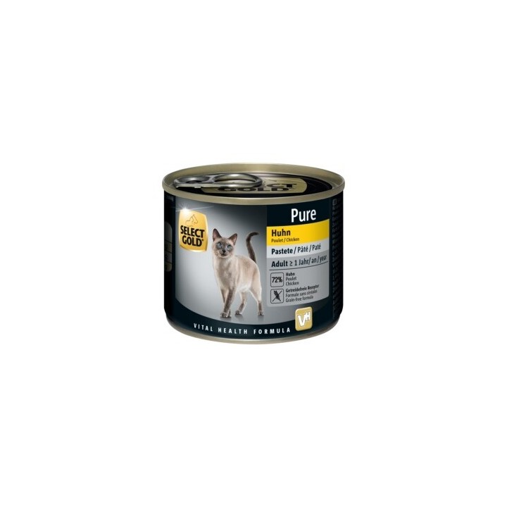 SELECT GOLD Pure Adult Paté Huhn 6x200 g