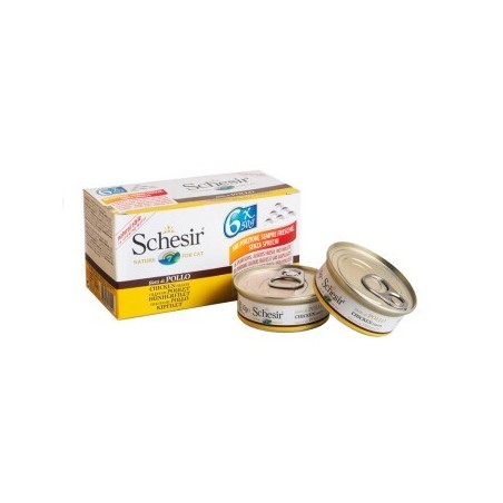 Schesir 24x50 g Huhn mit Reis, Im eigenen Saft
