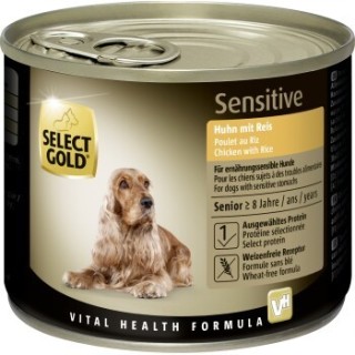 SELECT GOLD Nassfutter Hund Sensitive Senior 6x200 g