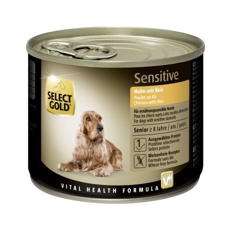 SELECT GOLD Nassfutter Hund Sensitive Senior 6x200 g