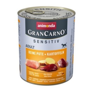 animonda GranCarno Sensitiv Nassfutter Hund Adult, Pute und Kartoffel 12x800 g