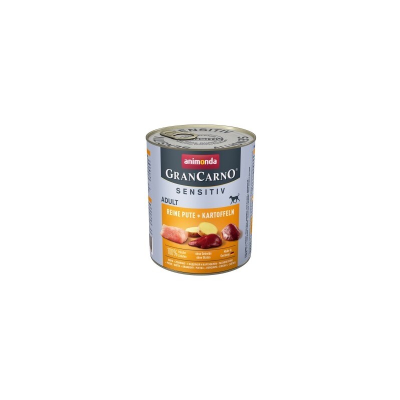 animonda GranCarno Sensitiv Nassfutter Hund Adult, Pute und Kartoffel 12x800 g