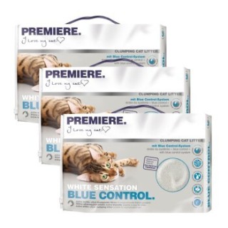 PREMIERE White Sensation blue control, Klumpstreu 3x12 l