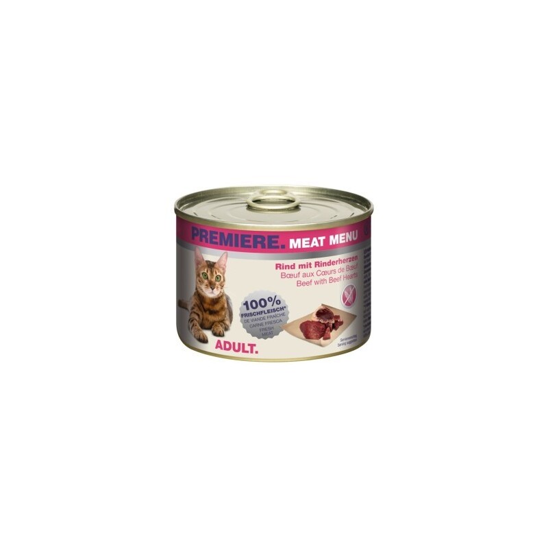 PREMIERE Meat Menu Adult Rind mit Rinderherzen 12x200 g
