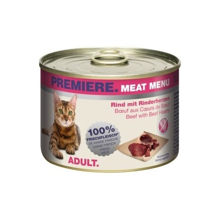 PREMIERE Meat Menu Adult Rind mit Rinderherzen 12x200 g