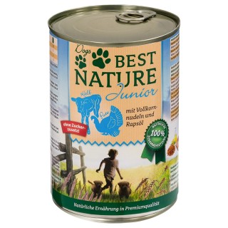 Best Nature Dog Junior 6 x 400 g - Kalb, Pute & Nudeln