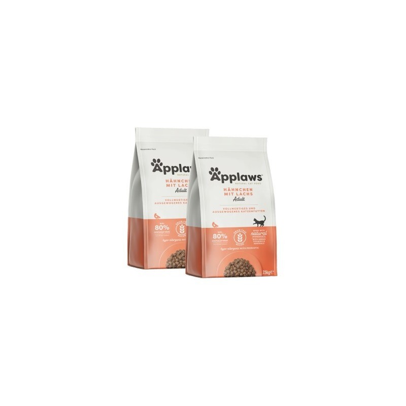 Applaws Trockenfutter Katze Adult Huhn mit Lachs 2x7.5 kg