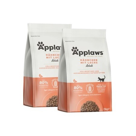 Applaws Trockenfutter Katze Adult Huhn mit Lachs 2x7.5 kg