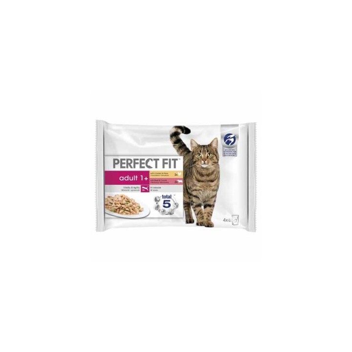 PERFECT FIT Perfect Adult 1+ 4x85g Rind mit Huhn