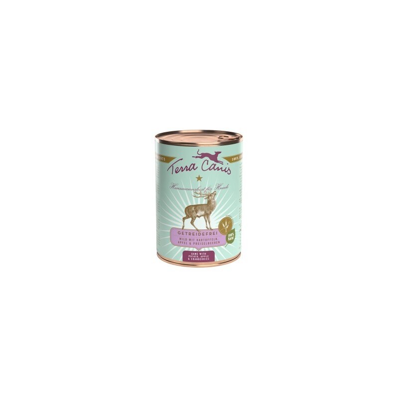 Terra Canis Getreidefrei Adult 6x400g Wild mit Kartoffeln, Apfel und Preiselbeeren