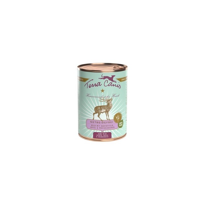 Terra Canis Getreidefrei Adult 6x400g Wild mit Kartoffeln, Apfel und Preiselbeeren