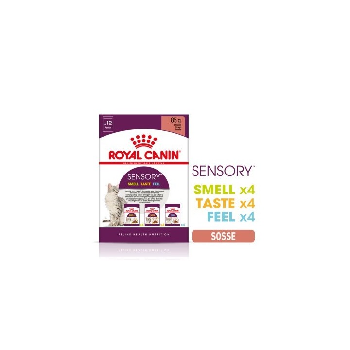 ROYAL CANIN Sensory Smell Taste Feel Multipack in Soße 12x85 g