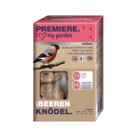 PREMIERE Meisenknödel 6er ohne Netz Beeren