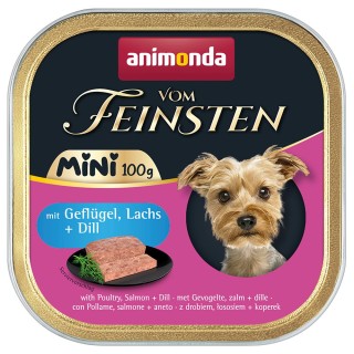 Sparpaket animonda vom Feinsten Adult Mini 64 x 100 g - mit Geflügel, Lachs + Dill