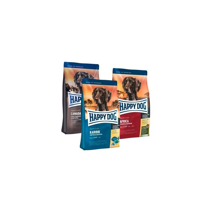 HAPPY DOG Sensible Probierpaket "Länderreise 2.0" 3x1kg