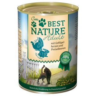 Best Nature Cat Adult 6 x 400 g - Geflügel & Kaninchen