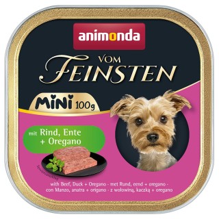 Sparpaket animonda vom Feinsten Adult Mini 64 x 100 g - mit Rind, Ente + Oregano