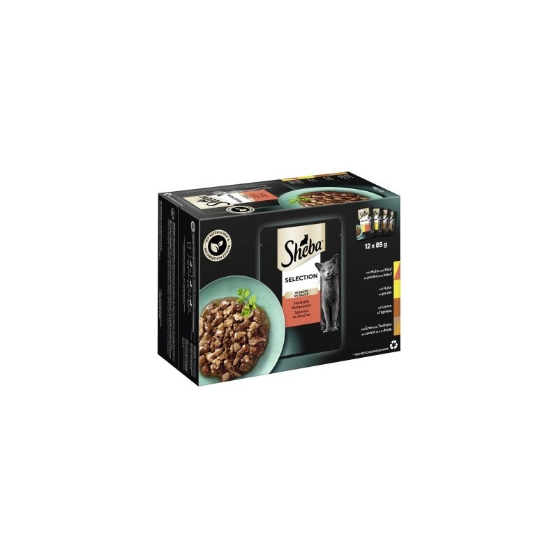 Sheba Selection in Sauce 12x85g Herzhafte Komposition