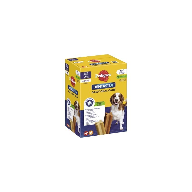Pedigree Zahnpflege Dentastix Multipack 28 Stück für mittelgroße Hunde