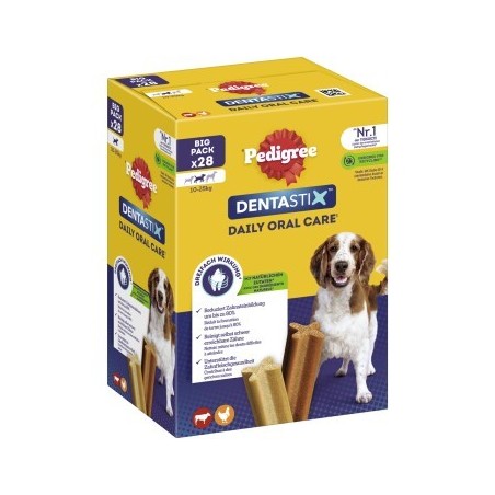 Pedigree Zahnpflege Dentastix Multipack 28 Stück für mittelgroße Hunde