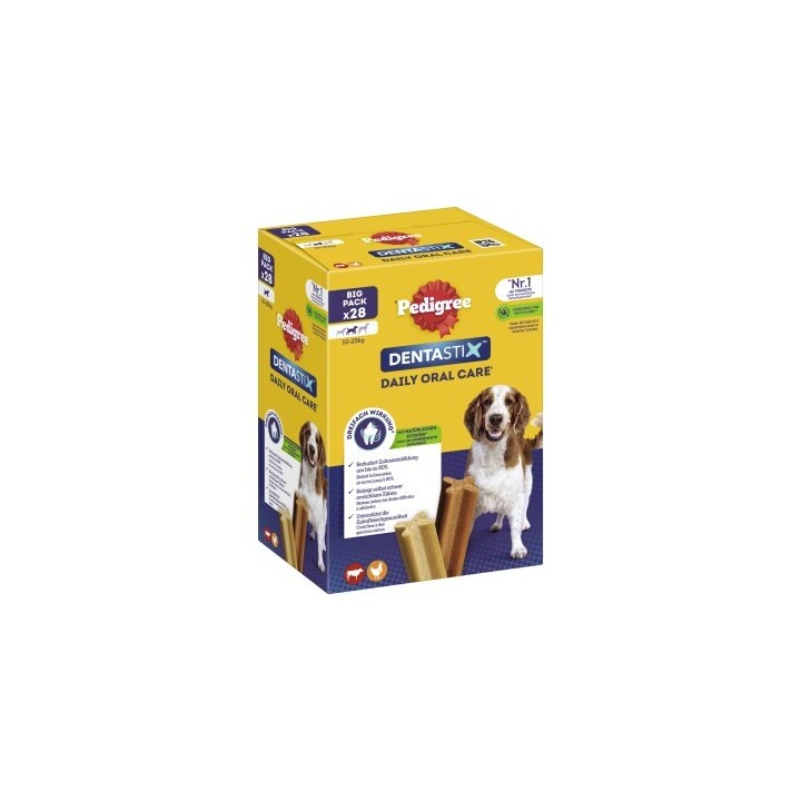 Pedigree Zahnpflege Dentastix Multipack 28 Stück für mittelgroße Hunde
