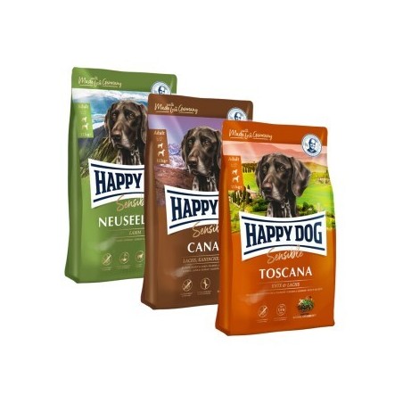 HAPPY DOG Sensible Probierpaket Länderreise 3x1kg Mixpaket 3
