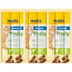 MultiFit Fruity Meat Sticks 7x8x5g Huhn & Apfel