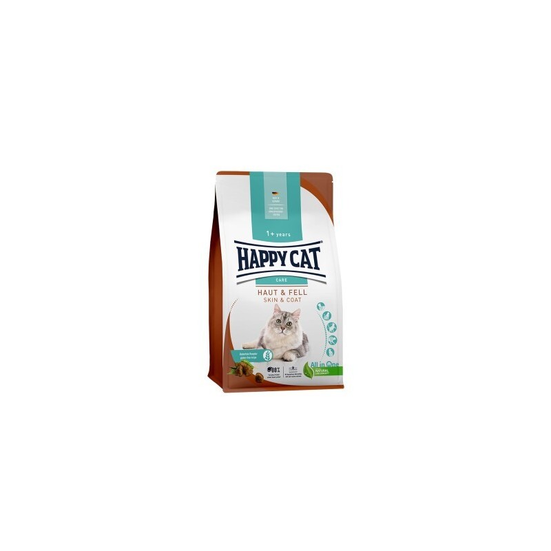 HAPPY CAT Care Trockenfutter Katze Adult, Haut & Fell 1.3 kg