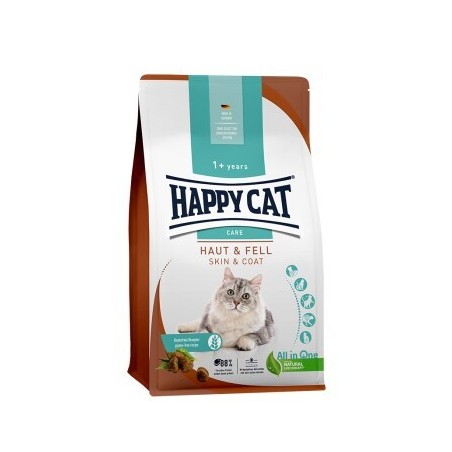 HAPPY CAT Care Trockenfutter Katze Adult, Haut & Fell 1.3 kg