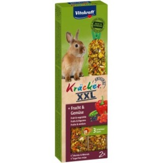 Vitakraft Kräcker XXL Zwergkaninchen Frucht & Gemüse 4x2 Stück