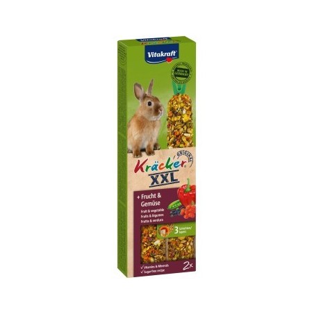 Vitakraft Kräcker XXL Zwergkaninchen Frucht & Gemüse 4x2 Stück