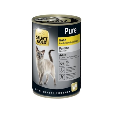 SELECT GOLD Pure Adult Paté Huhn 6x400 g