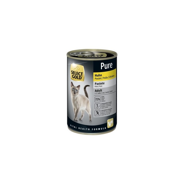 SELECT GOLD Pure Adult Paté Huhn 6x400 g