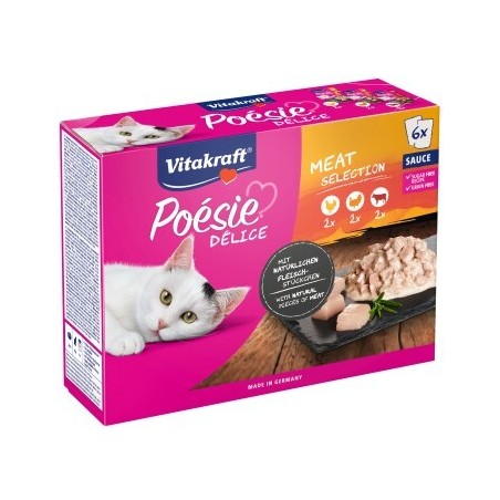 Vitakraft Poésie Delice Adult 6x85g Fleisch, in Sauce