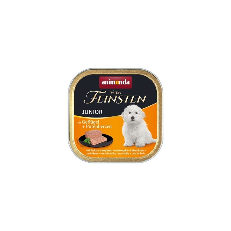 animonda Vom Feinsten Junior 22x150g Geflügel & Putenherzen