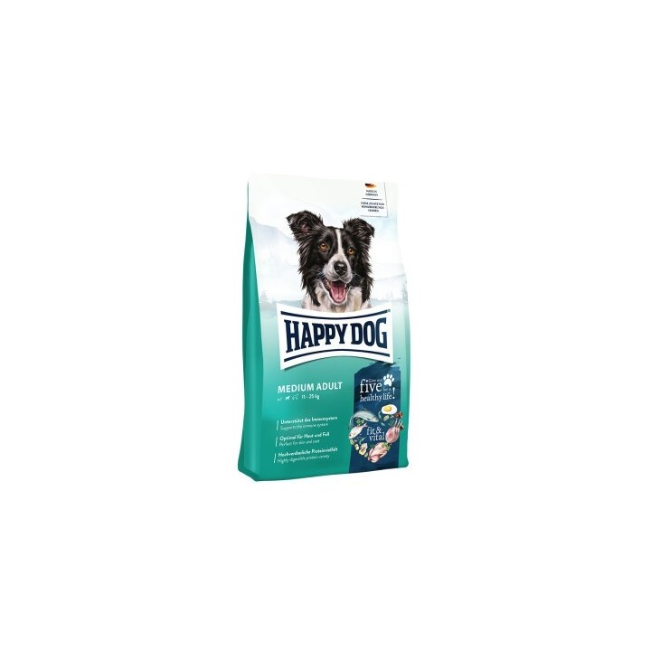 HAPPY DOG fit & vital Trockenfutter Hund Adult, Medium 12 kg