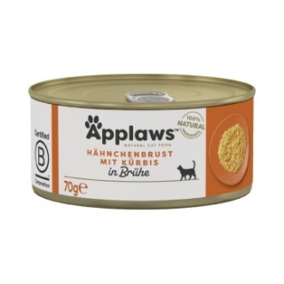 Applaws Nassfutter Katze Adult in Brühe Huhn mit Kürbis 24x70 g