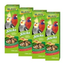 MultiFit Großsittich Sticks 4x2er Honig & Nuss