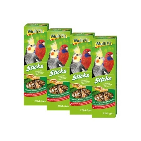 MultiFit Großsittich Sticks 4x2er Honig & Nuss