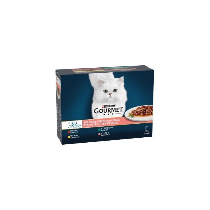 GOURMET Perle Erlesene Streifen 8x85g