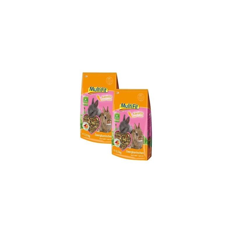 MultiFit für Zwergkaninchen mit Karotte 2x2.5 kg