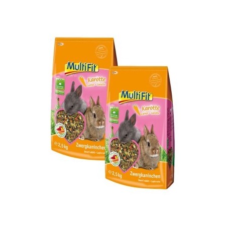 MultiFit für Zwergkaninchen mit Karotte 2x2.5 kg