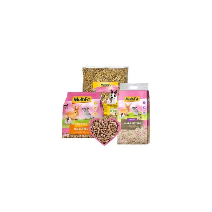 MultiFit Streu-Set Holz + Hanf + Stroh