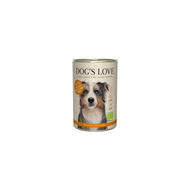 DOG'S LOVE BIO 6x400g Pute mit Amaranth & Kürbis
