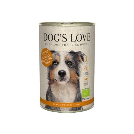 DOG'S LOVE BIO 6x400g Pute mit Amaranth & Kürbis