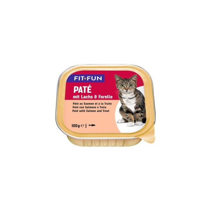 FIT+FUN Adult Paté Lachs und Forelle 16x100 g