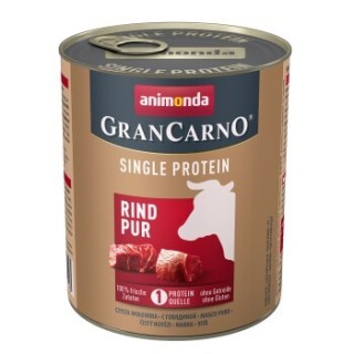 animonda GranCarno Single Protein Nassfutter Hund Adult, Rind pur 24x800 g